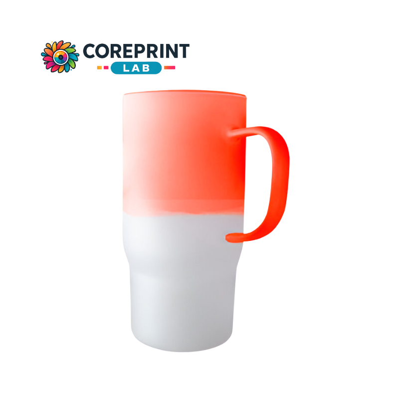 Tarro de Vidrio Satinado para Auto 900 ml Rojo – Ideal para Sublimación