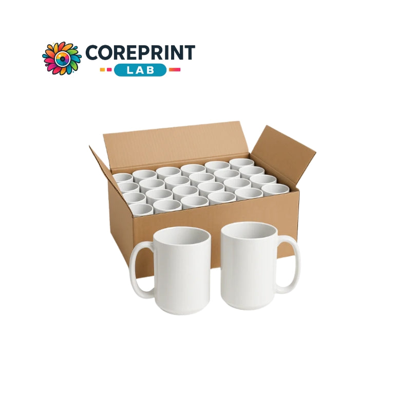 Taza Blanca para Sublimación 15oz – Caja de 36 Piezas