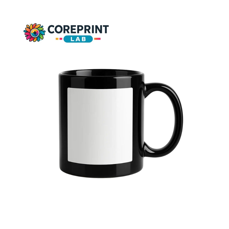 Taza Negra con Ventana para Sublimación 11oz – Caja de 36 Piezas