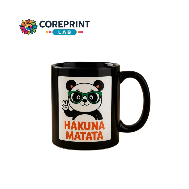 Taza Negra con Ventana para Sublimación 11oz – Caja de 36 Piezas