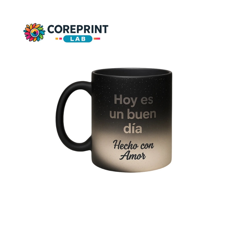 Taza Sublimada Mágica Mate con Glitter 11 oz Personalizada