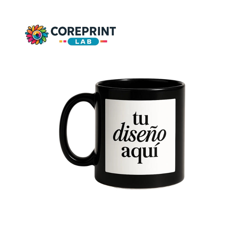 Taza Sublimada Negra con Ventana 11 oz Personalizada