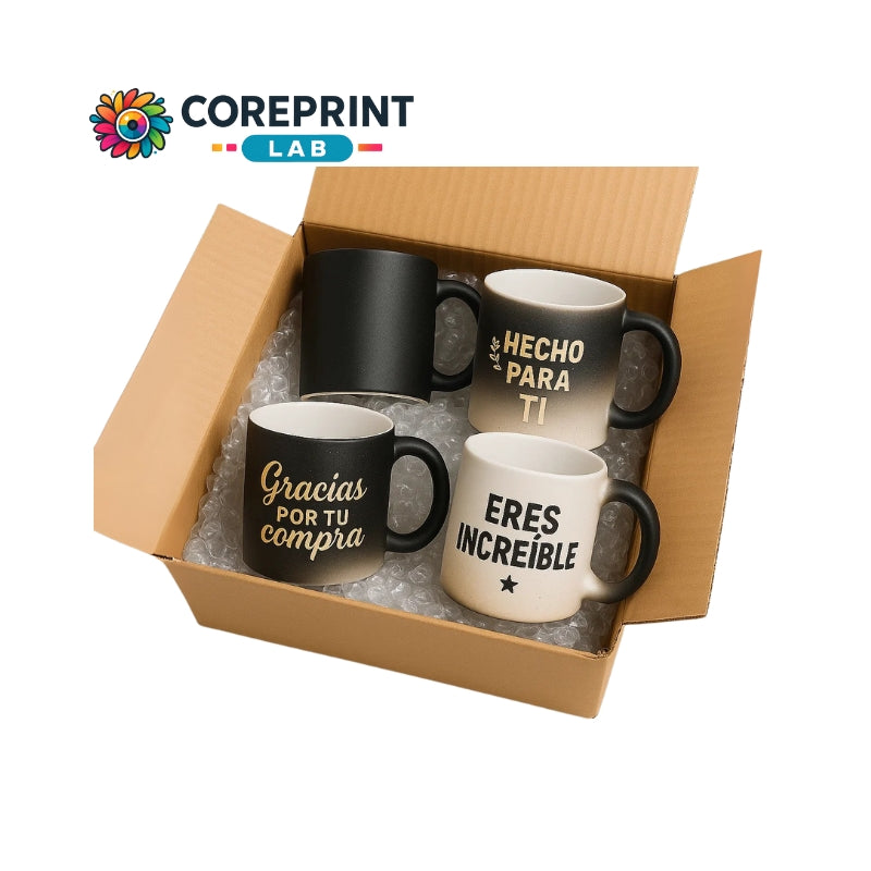 Taza Sublimada Mágica Mate con Glitter 11 oz Personalizada