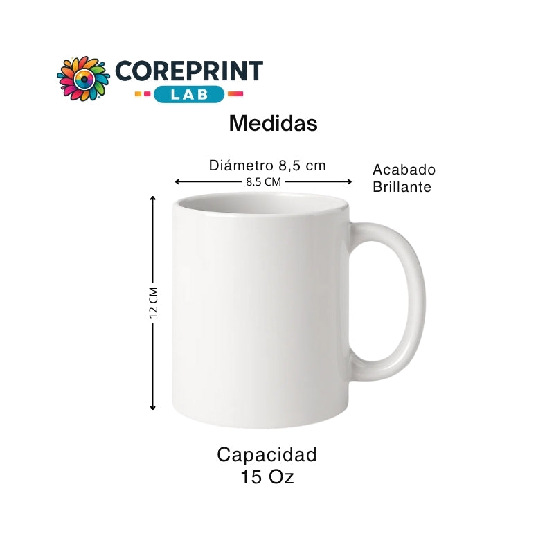 Taza Sublimada Blanca 15 oz Personalizada