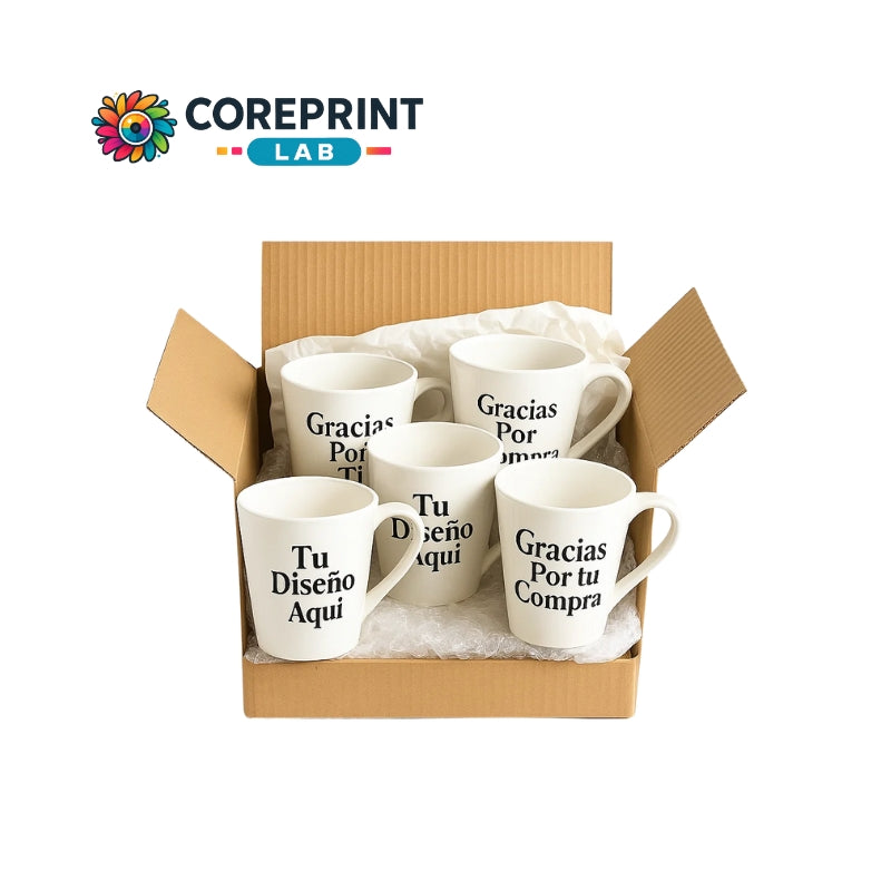 Taza Sublimada Cónica Blanca 12 oz Personalizada