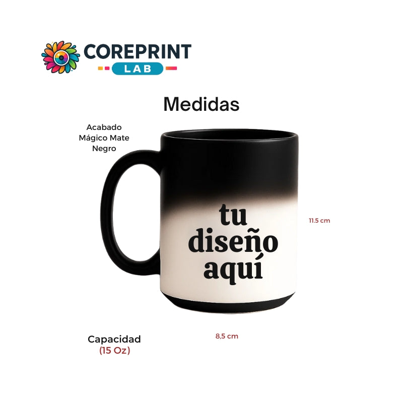 Taza Sublimada Mágica Mate 15 oz Personalizada