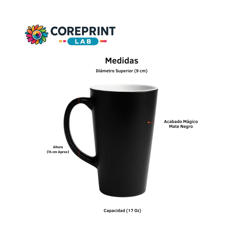 Taza Sublimada Mágica Mate 17 oz Personalizada