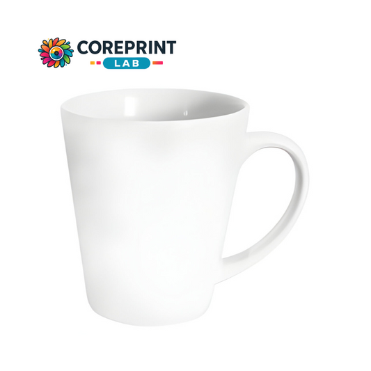 Taza Cónica Blanca 12oz para Sublimación