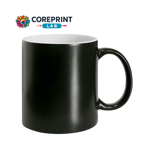 Taza Mágica Negra Brillante 11oz para Sublimación