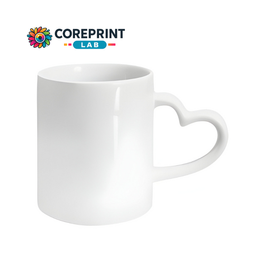 Taza Blanca Mango Corazón 11oz para Sublimación