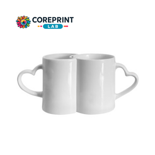 Set de 2 Tazas Mango Corazón 11oz para Sublimación