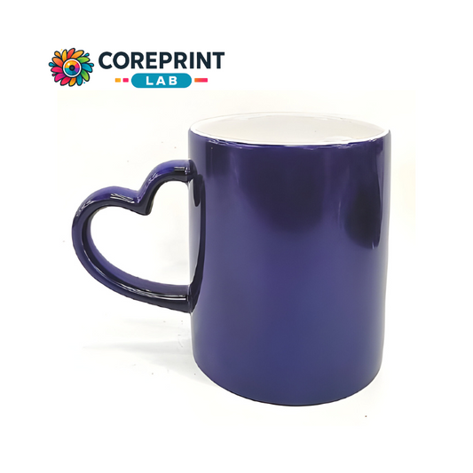 Taza Mágica Mango Corazón Azul 11oz para Sublimación