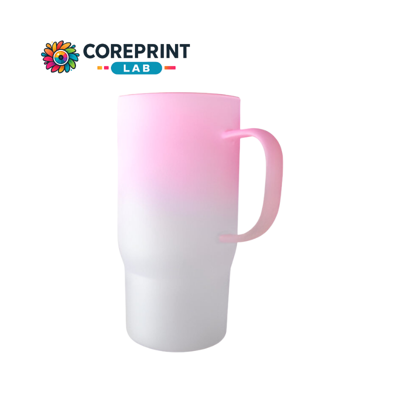 Tarro de Vidrio Satinado para Auto 900 ml Rosa – Ideal para Sublimación