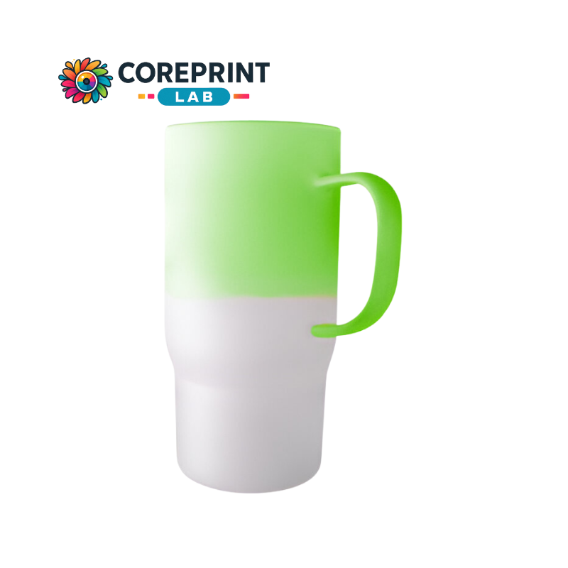 Tarro de Vidrio Satinado para Auto 900 ml verde – Ideal para Sublimación