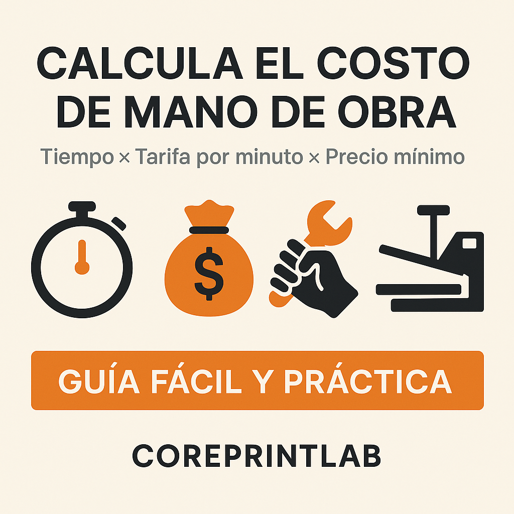 Cómo calcular la mano de obra en productos personalizados – Guía CorePrintLab