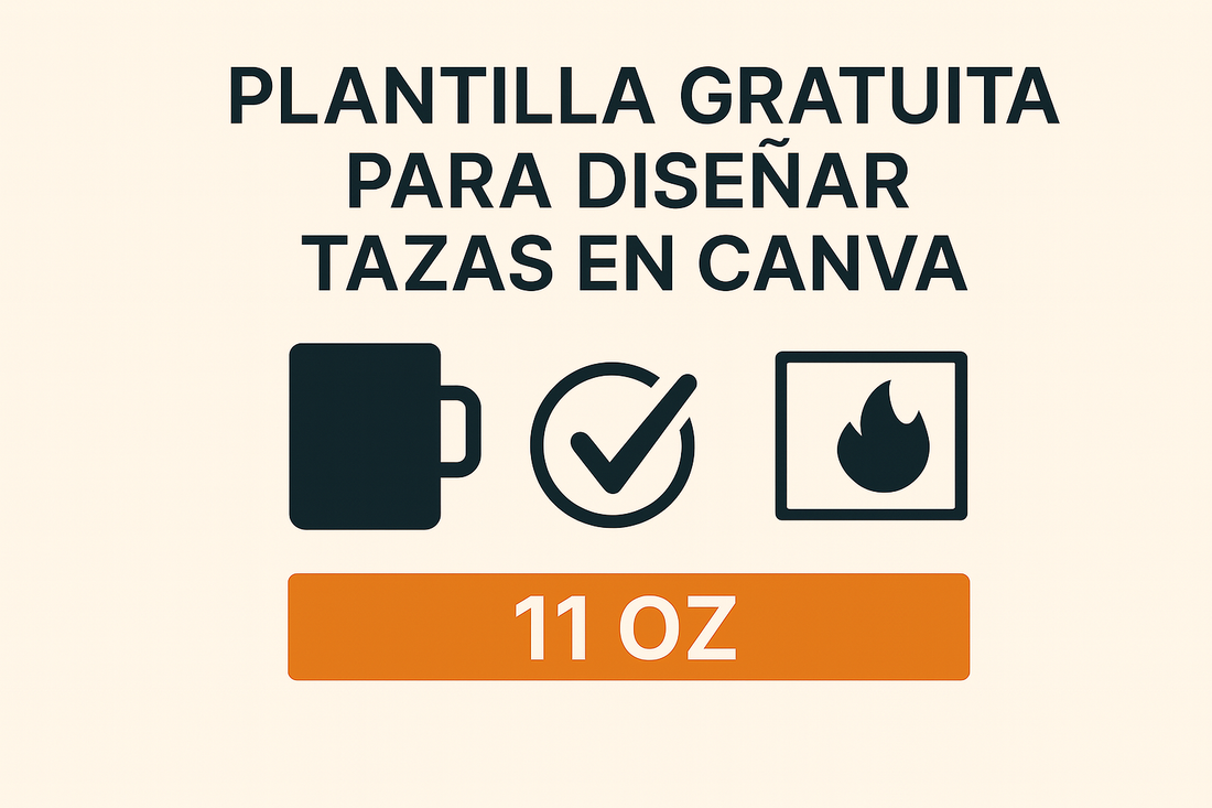 Plantilla GRATUITA para diseñar tazas en Canva (11 oz)