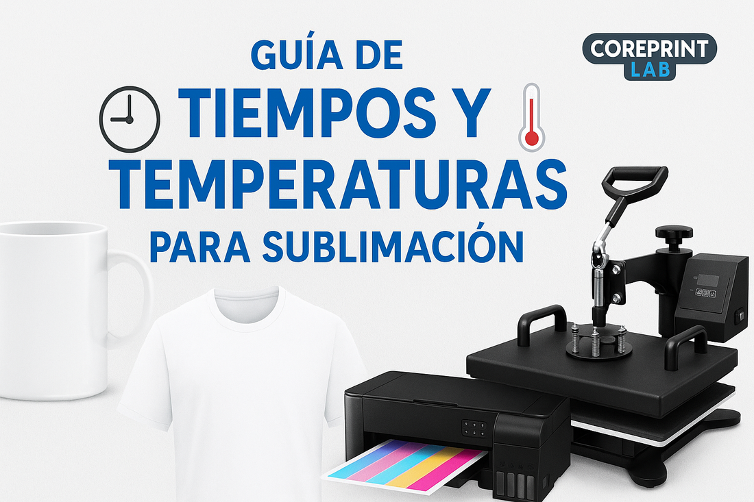 Guía de tiempos y temperaturas para sublimación