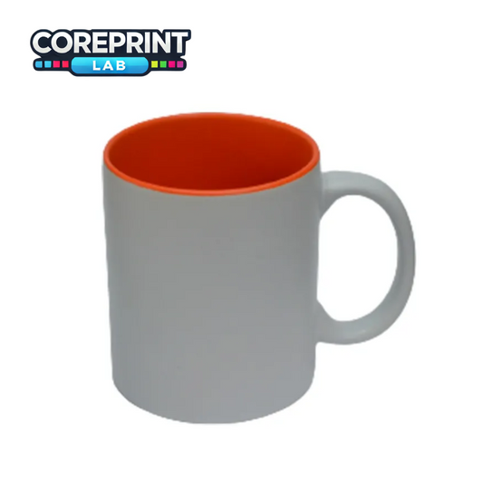 Taza para Sublimación 11oz Matte - Naranja Interno (Pack 24pz)