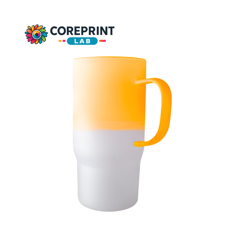 Tarro de Vidrio Satinado para Auto 900 ml Naranja – Ideal para Sublimación