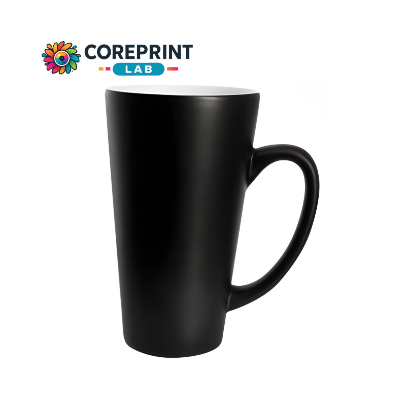 Taza Cónica Mágica Negra 17oz para Sublimación