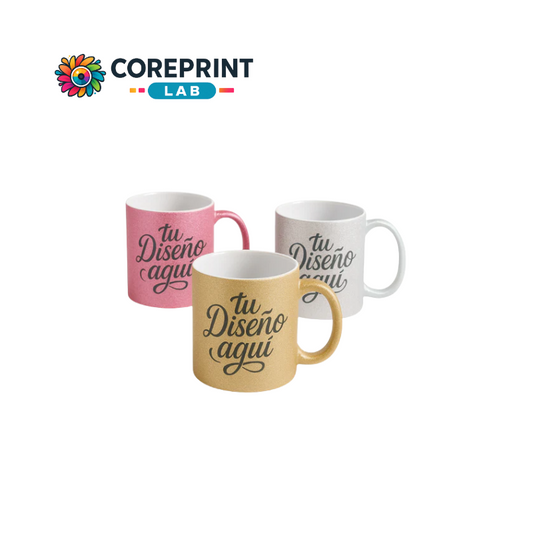 Taza Sublimada Glitter 11 oz Personalizada