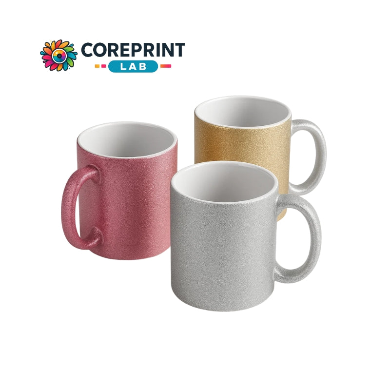 Taza Glitter para Sublimación 11oz – Caja de 36 Piezas