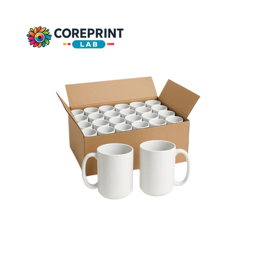 Taza Blanca para Sublimación 15oz – Caja de 36 Piezas