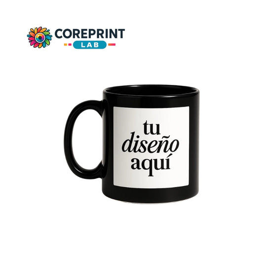 Taza Sublimada Negra con Ventana 11 oz Personalizada