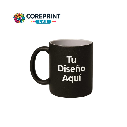 Taza Sublimada Mágica Mate con Glitter 11 oz Personalizada