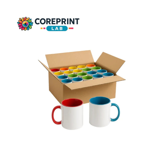 Taza Bicolor para Sublimación 11oz – Caja de 36 Piezas