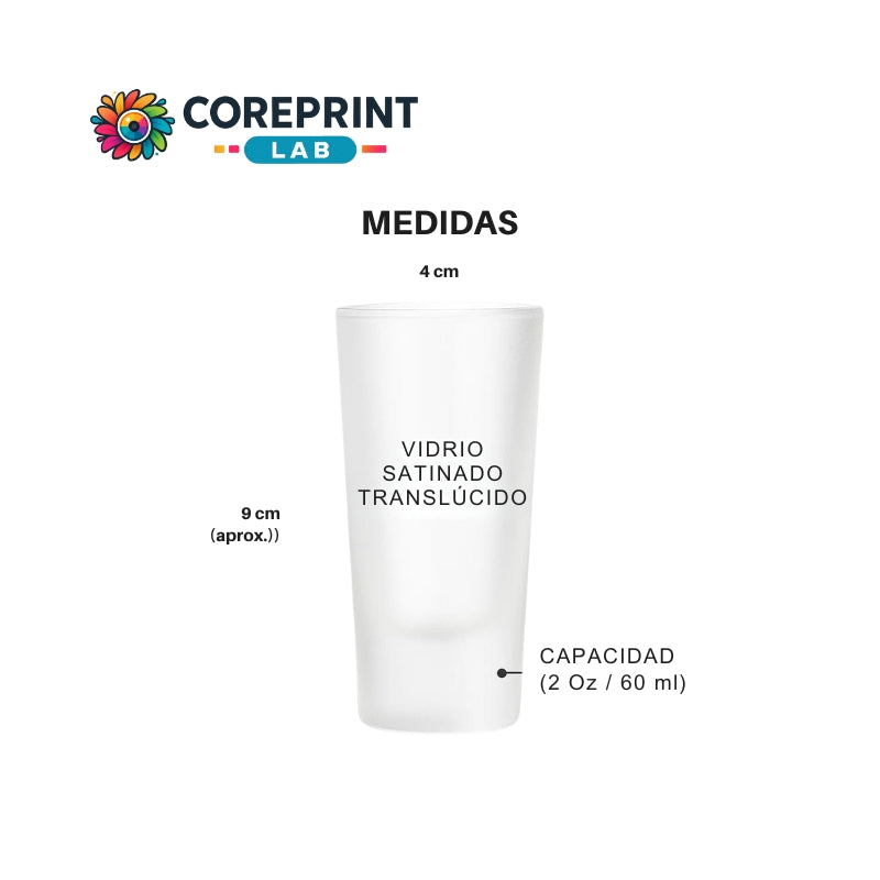 Tequilero Sublimado Satinado 2 oz Personalizado