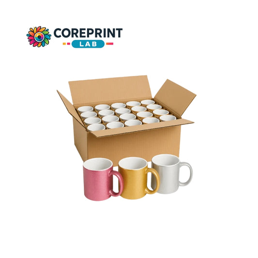 Taza Glitter para Sublimación 11oz – Caja de 36 Piezas