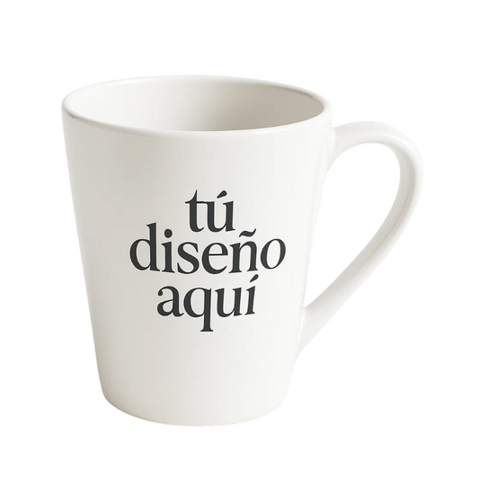 Taza Cónica Blanca 12 oz Personalizada