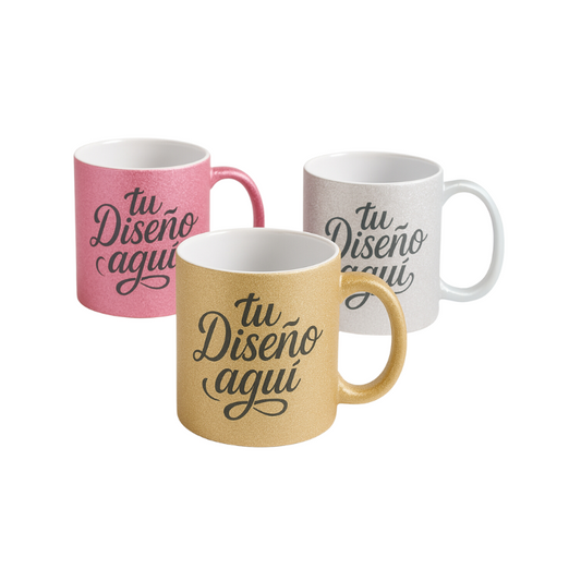 Taza Glitter 11 oz Personalizada