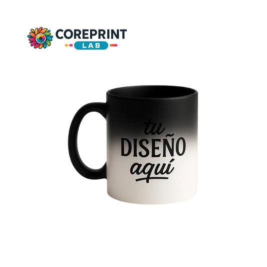 Taza Sublimada  Mágica Negro Mate 11oz Personalizada