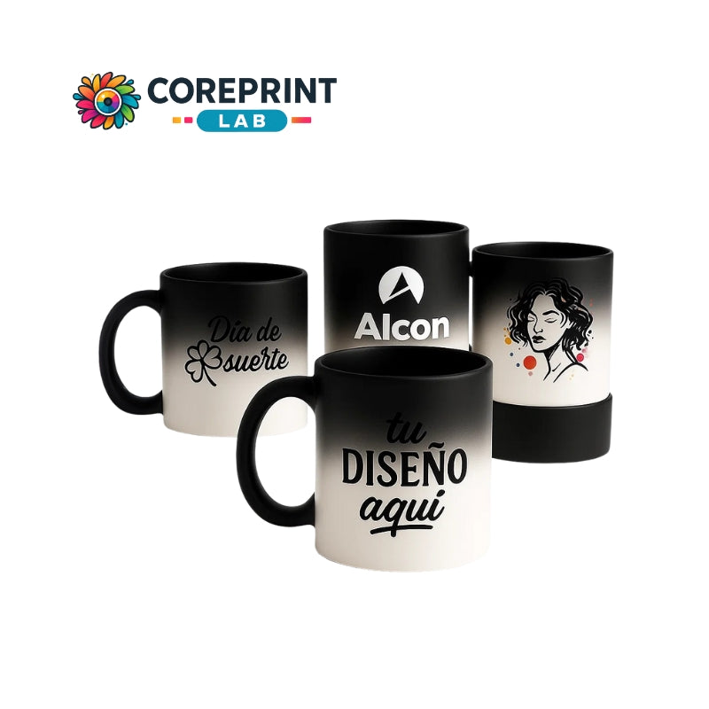 Taza Sublimada  Mágica Negro Mate 11oz Personalizada