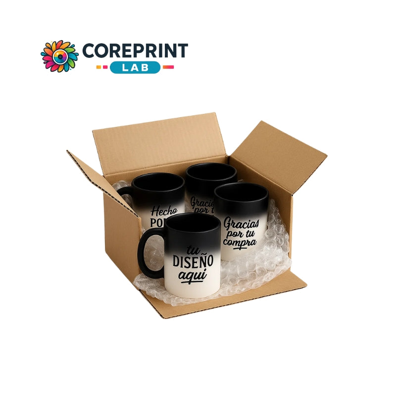 Taza Sublimada  Mágica Negro Mate 11oz Personalizada