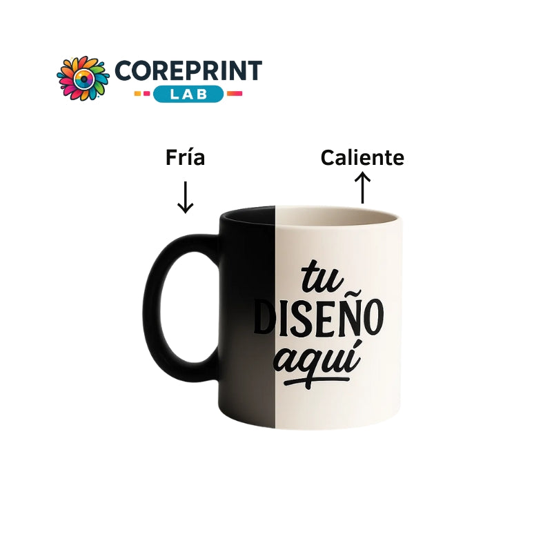 Taza Sublimada  Mágica Negro Mate 11oz Personalizada