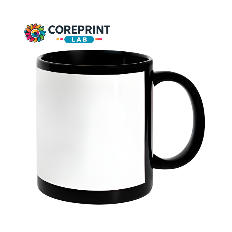 Taza Recuadro Negro 11oz para Sublimación