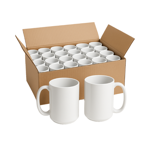 Taza Blanca para Sublimación 15oz – Caja de 36 Piezas